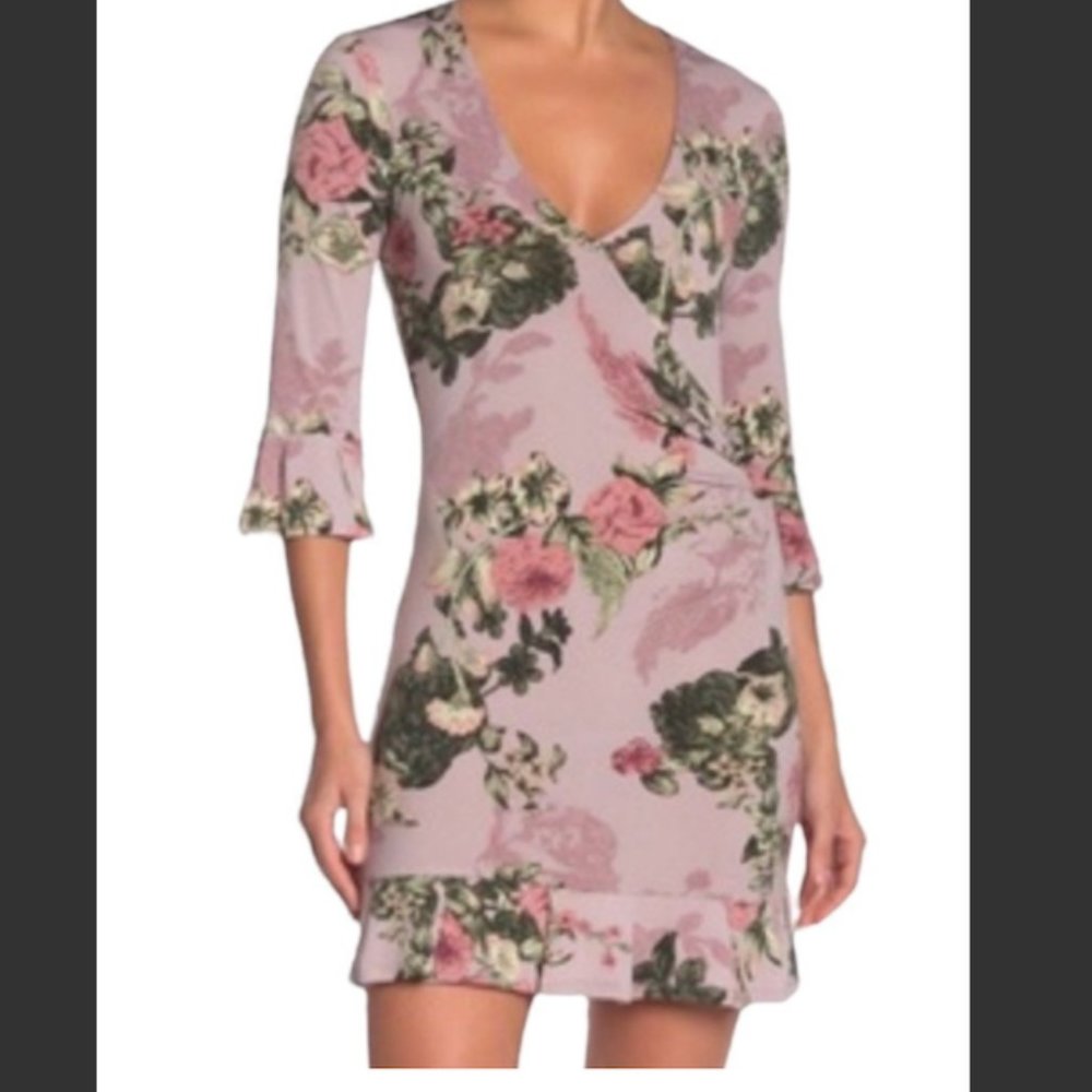BCBGeneration Floral Knit Print Mini dress